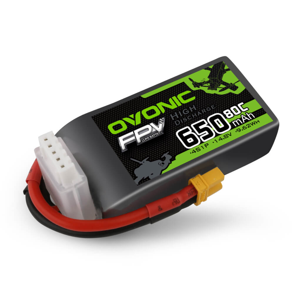 Ovonic 14.8V 80C 650mah 4S Lipo Battery Pack with XT30 Plug