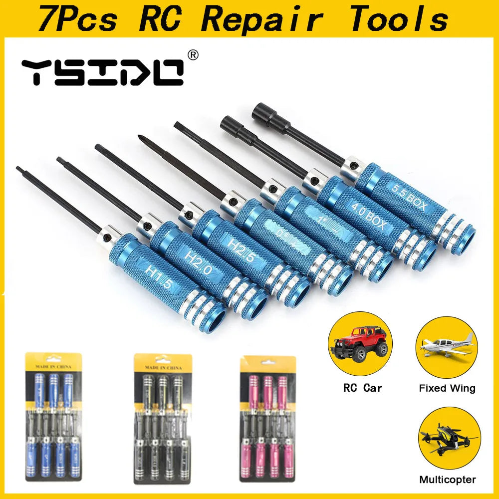 7Pcs 1.5 2.0 2.5mm Hex Screwdriver Tools
