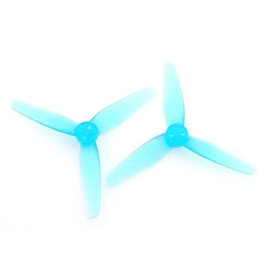 HQ Prop T3X2X3 Tri-Blade 3" Prop 4 Pack (1.5mm Shaft) Blue and Yellow
